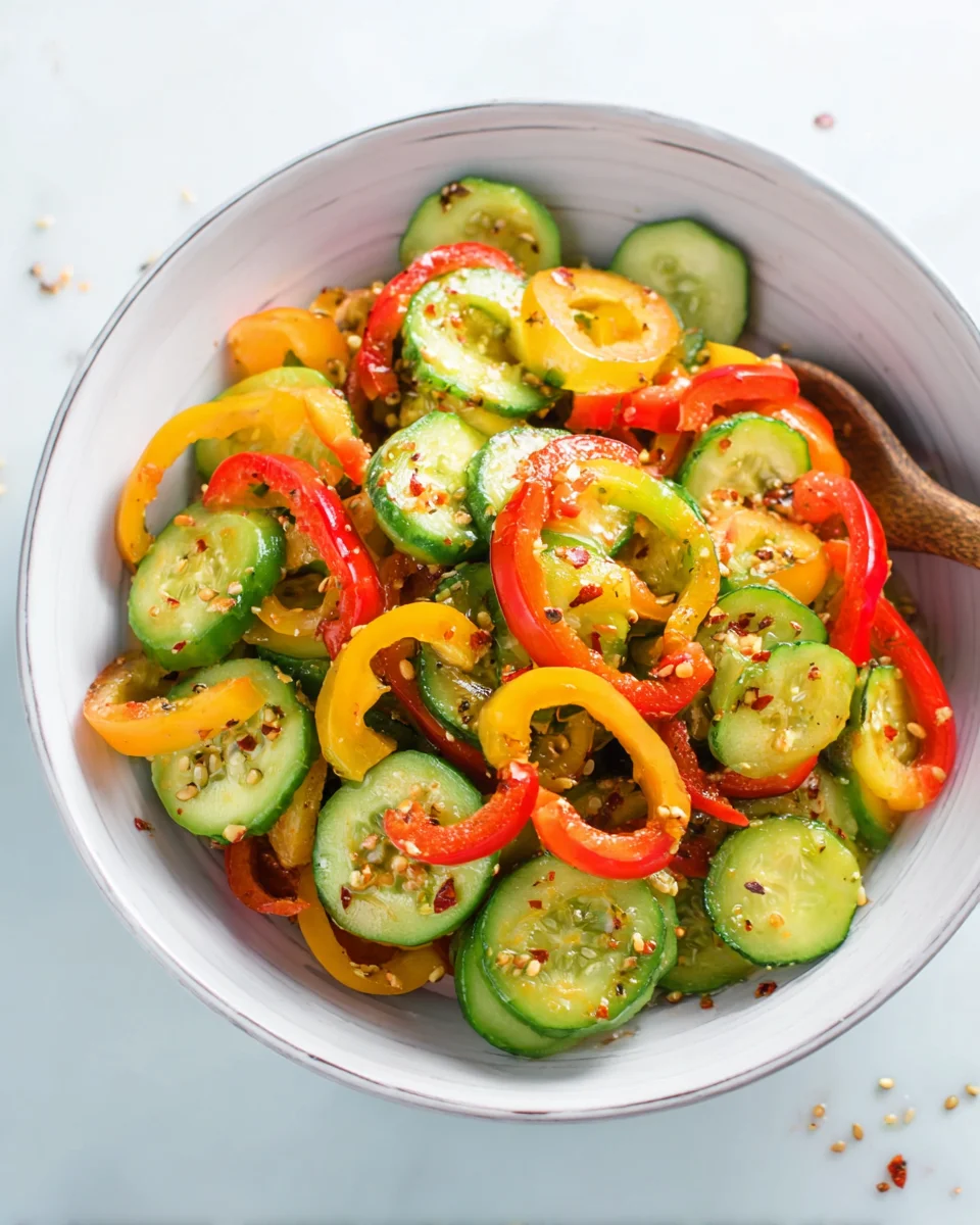 Cucumber and Sweet Pepper Salad Cucumber