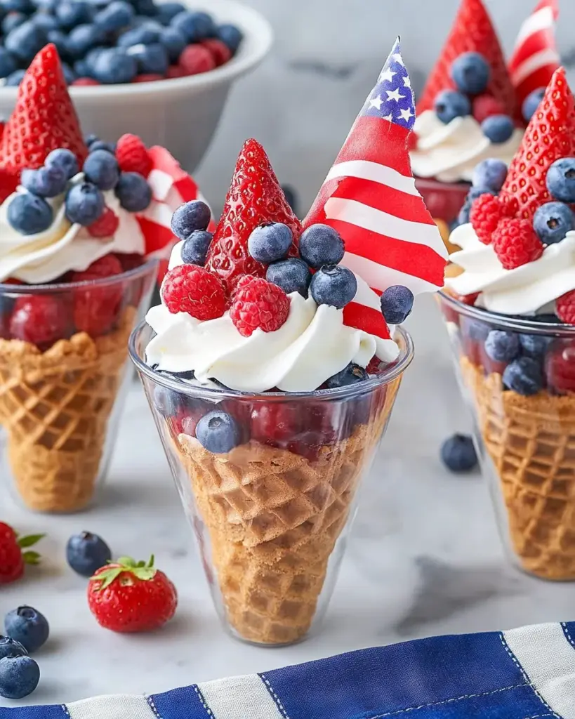 Patriotic Fruit Cones Patriotic Fruit Cones