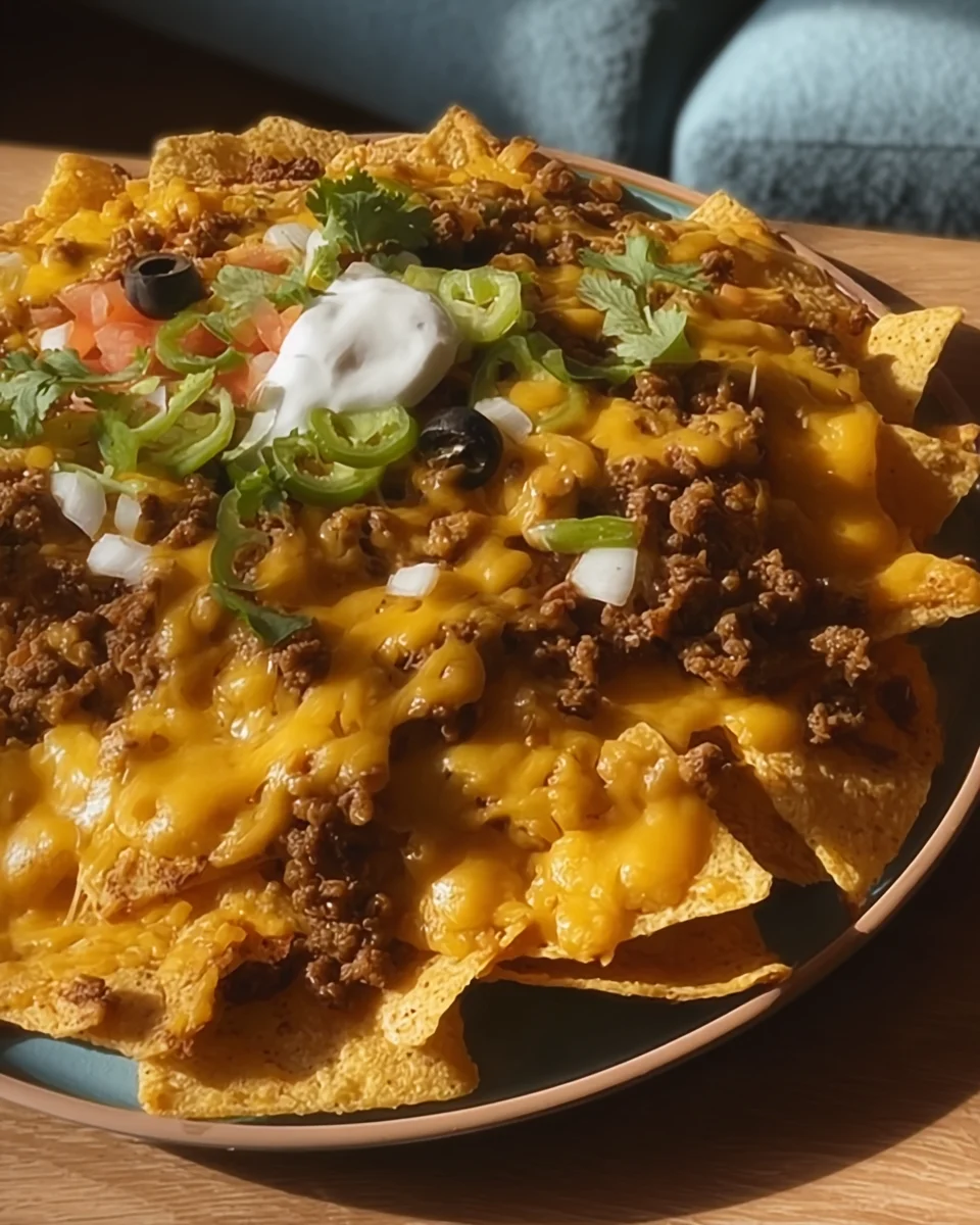 Cheesy Beef Nachos Cheesy