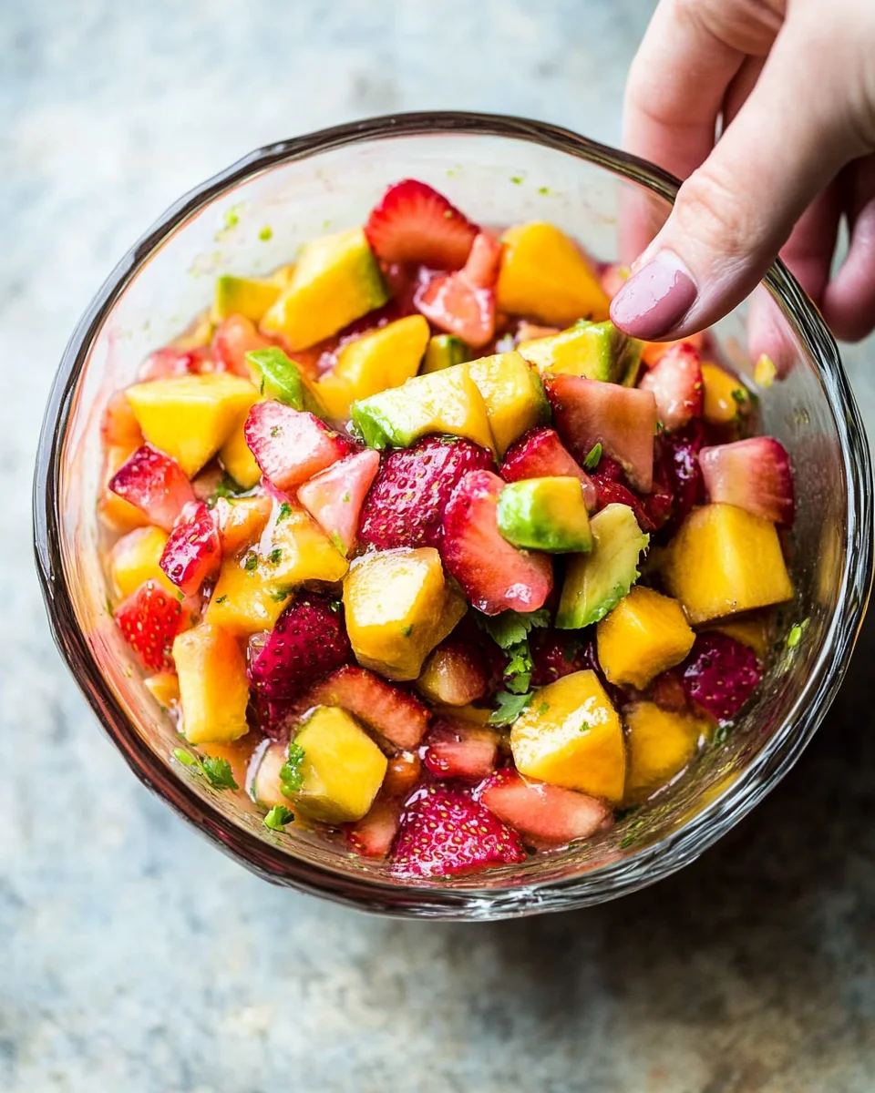 Avocado Strawberry Mango Salsa Avocado