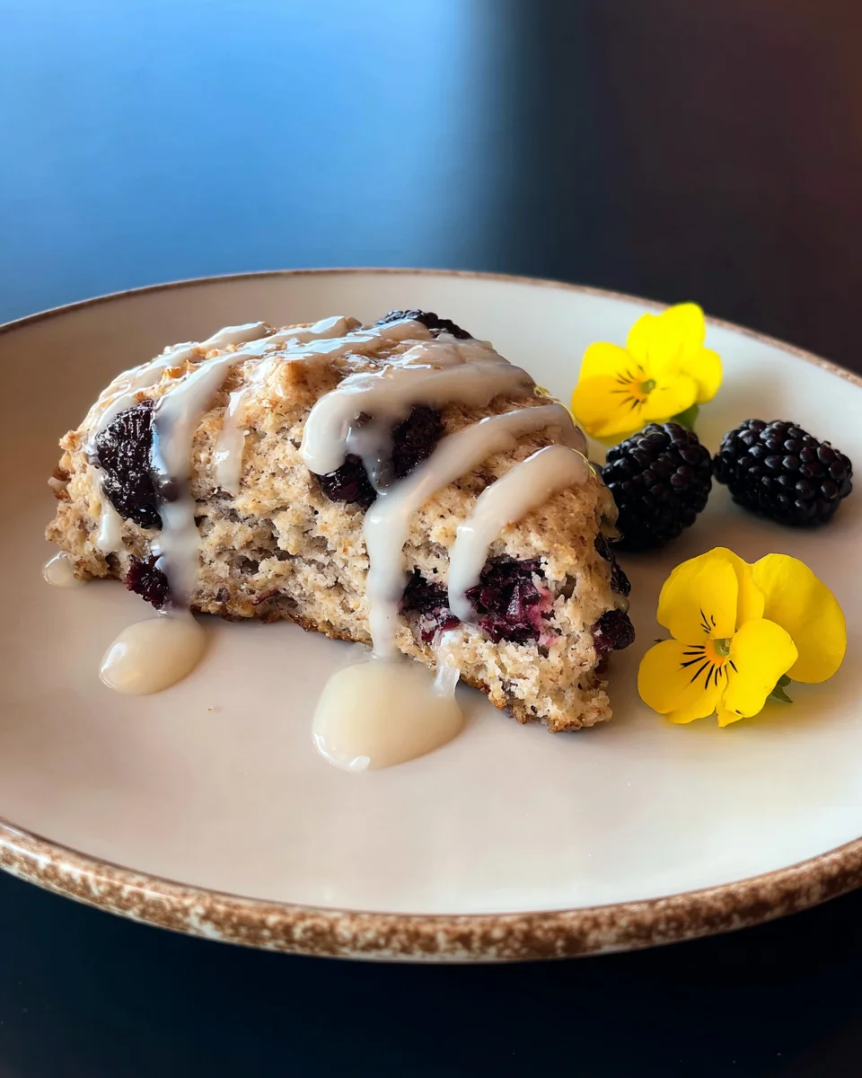 Earl Grey Blackberry Scones with Lemon Glaze Earl