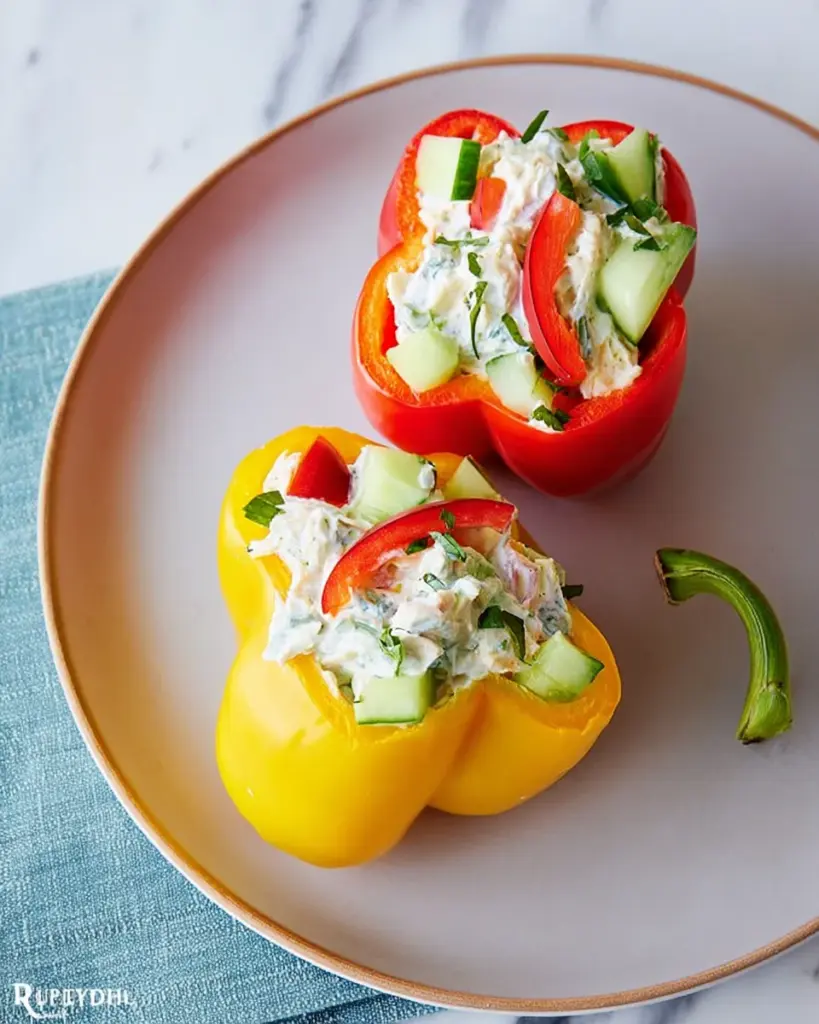 Greek Yogurt Chicken Salad Stuffed Peppers Greek Yogurt Chicken Salad Stuffed Peppers