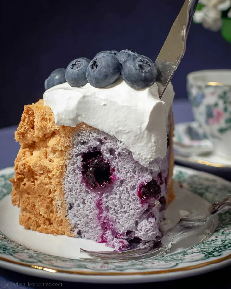Blueberry Angel Food Cake Blueberry