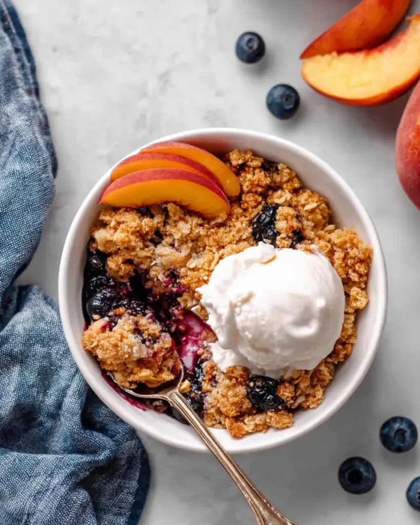 Blueberry Peach Crumble Blueberry Peach Crumble