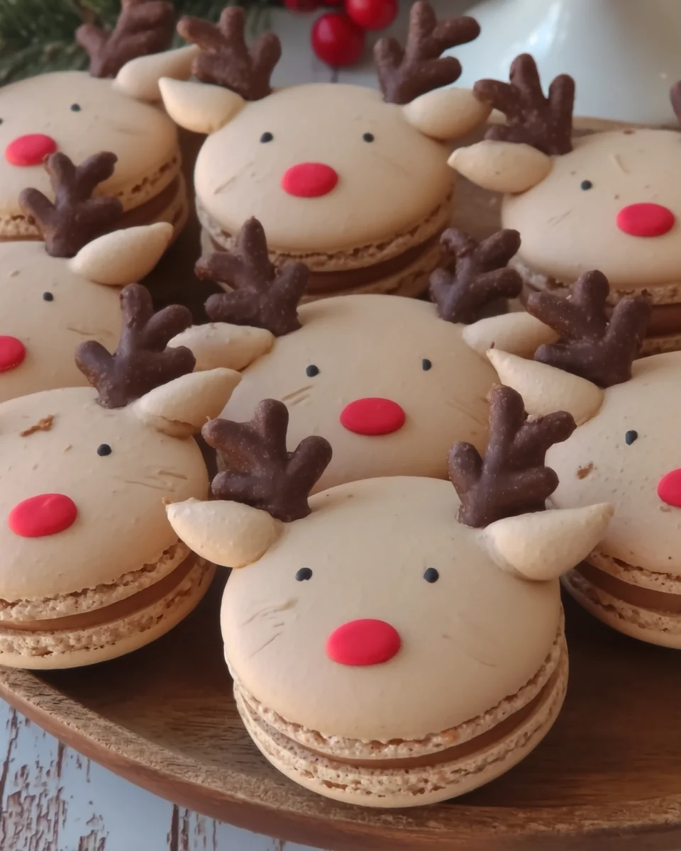 christmas reindeer macarons christmas