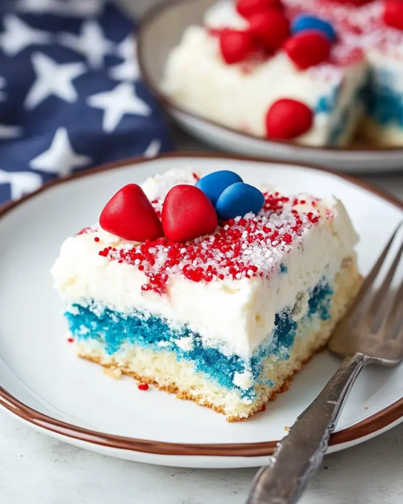 Red White & Blue Poke Cake Red, White, & Blue Poke Cake