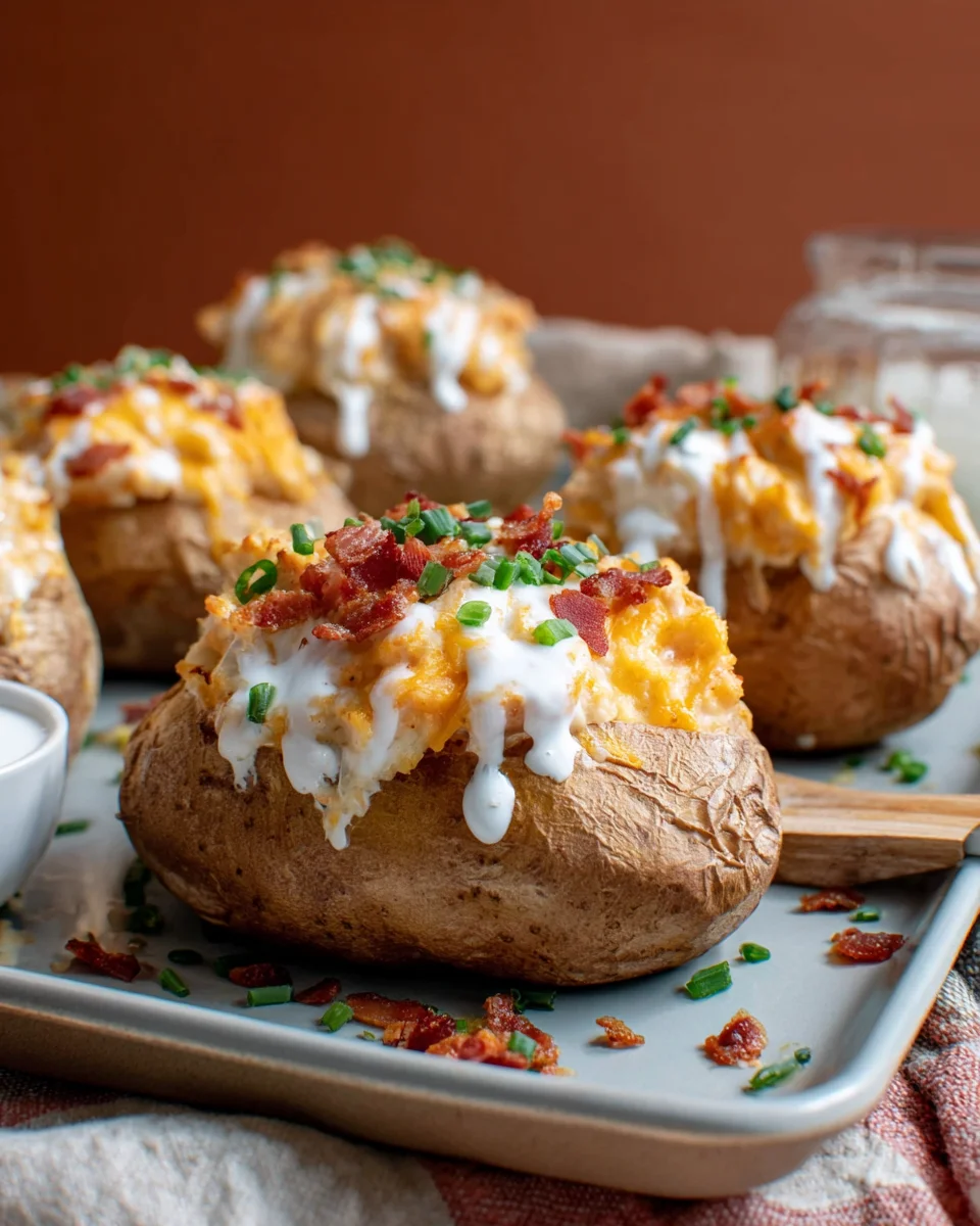 Crack Chicken Stuffed Baked Potatoes Crack