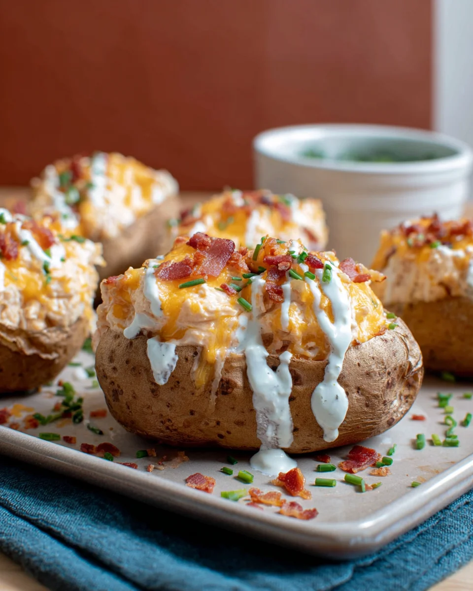 Crack Chicken Stuffed Baked Potatoes Crack