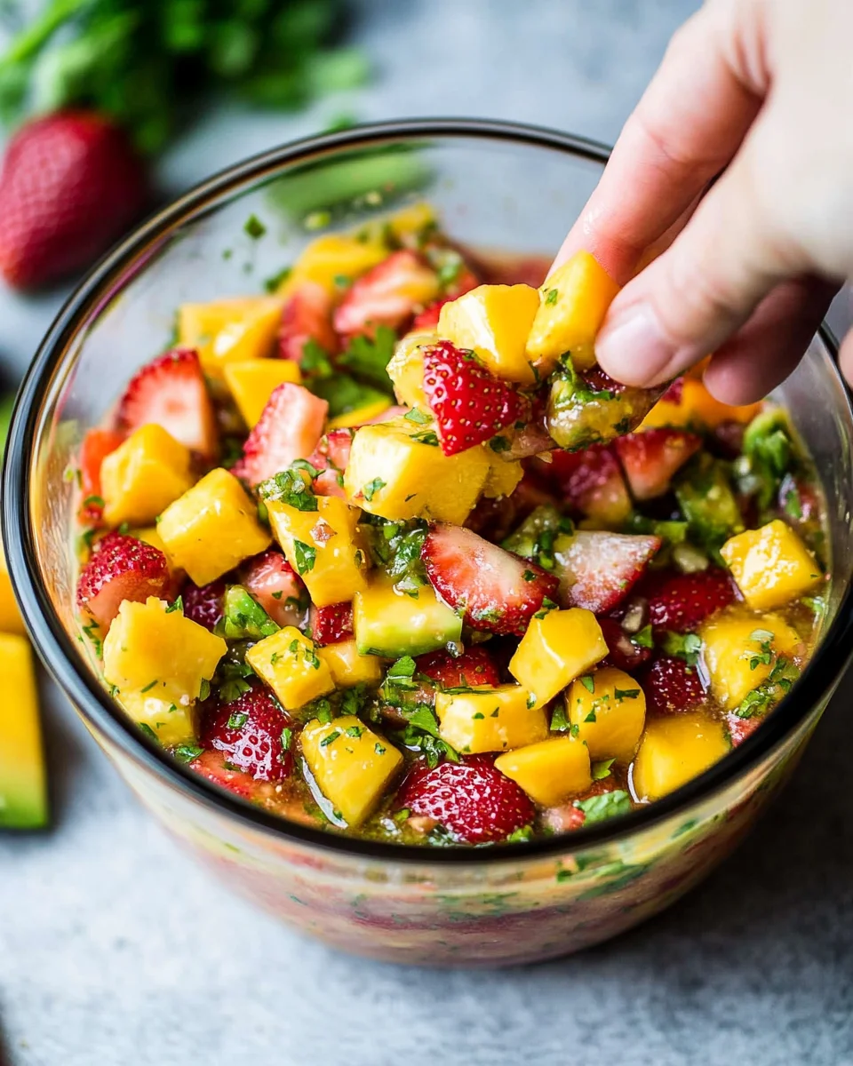 Avocado Strawberry Mango Salsa Avocado