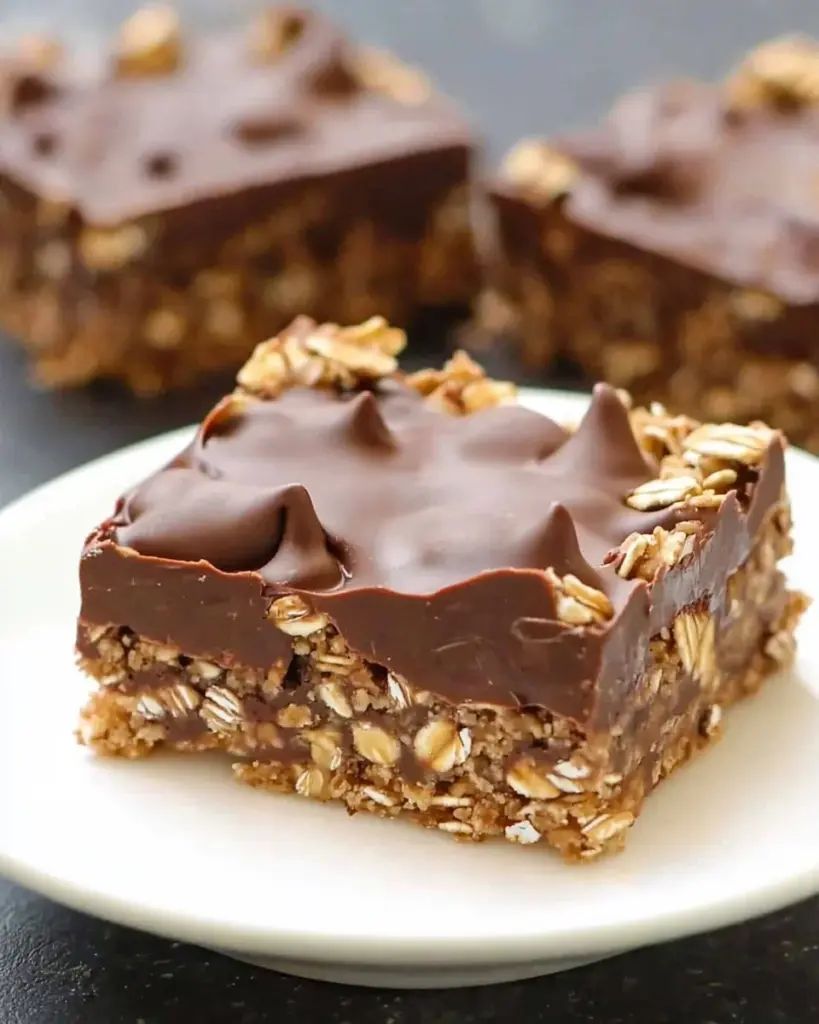No Bake Chocolate Oatmeal Bars