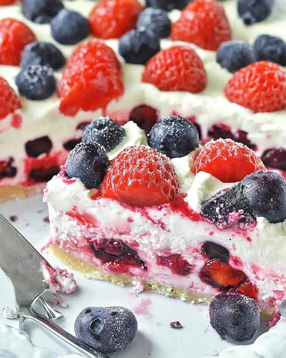 Summer Berry Jello Lasagna Summer