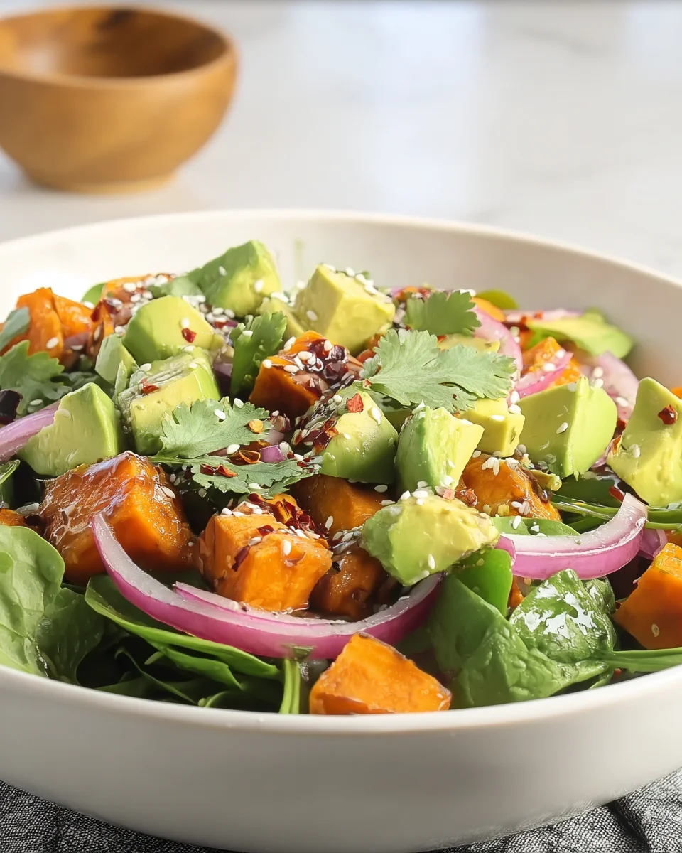 Roasted Sweet Potato and Avocado Salad Roasted
