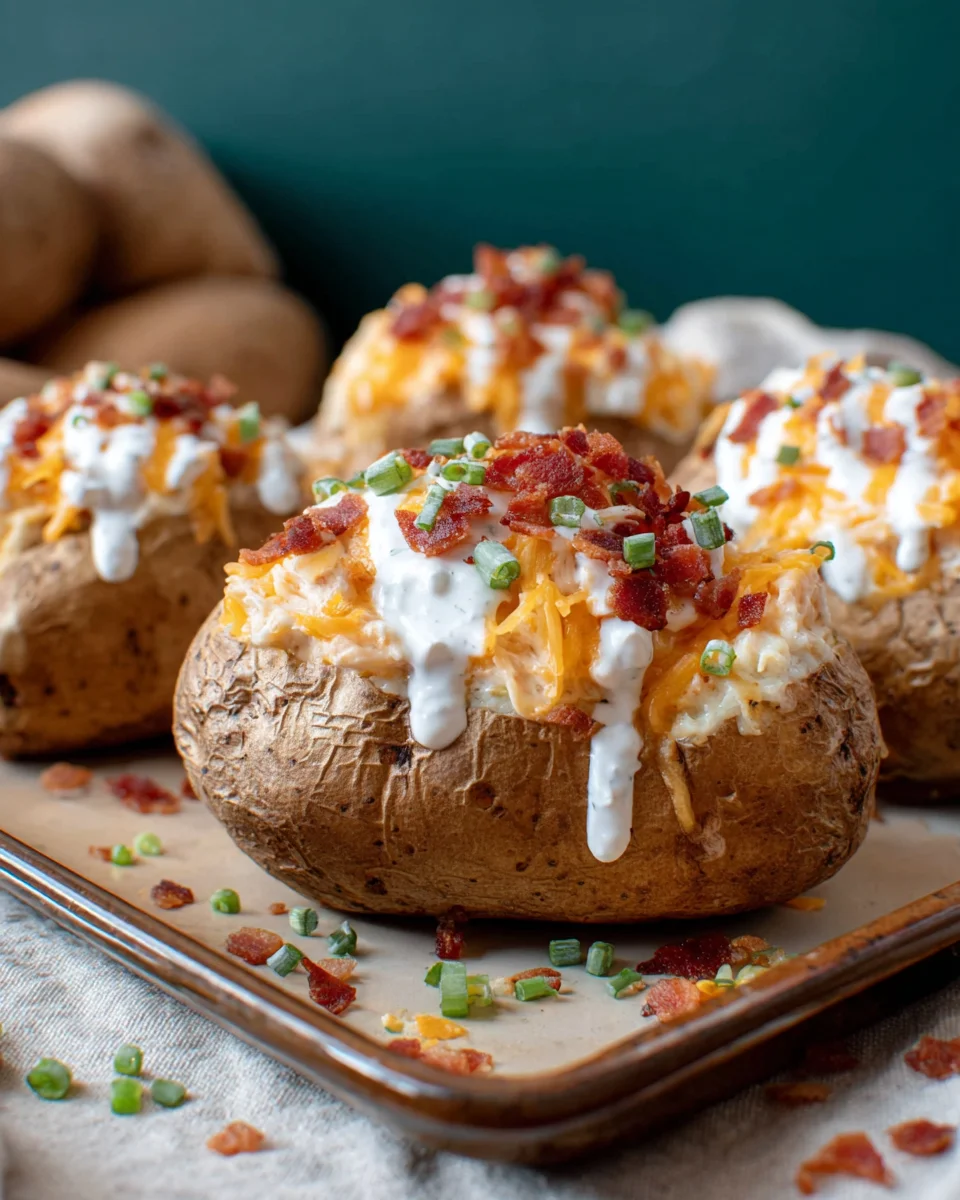 Crack Chicken Stuffed Baked Potatoes Crack
