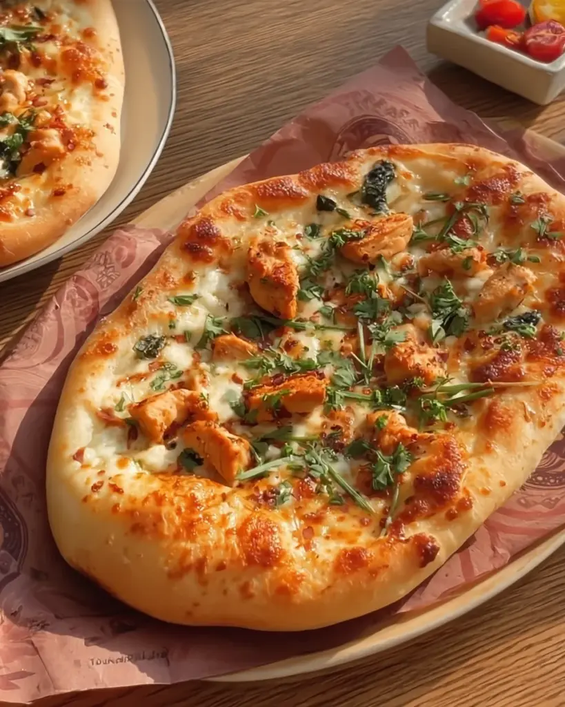 Creamy Chicken Pide Creamy Chicken Pide