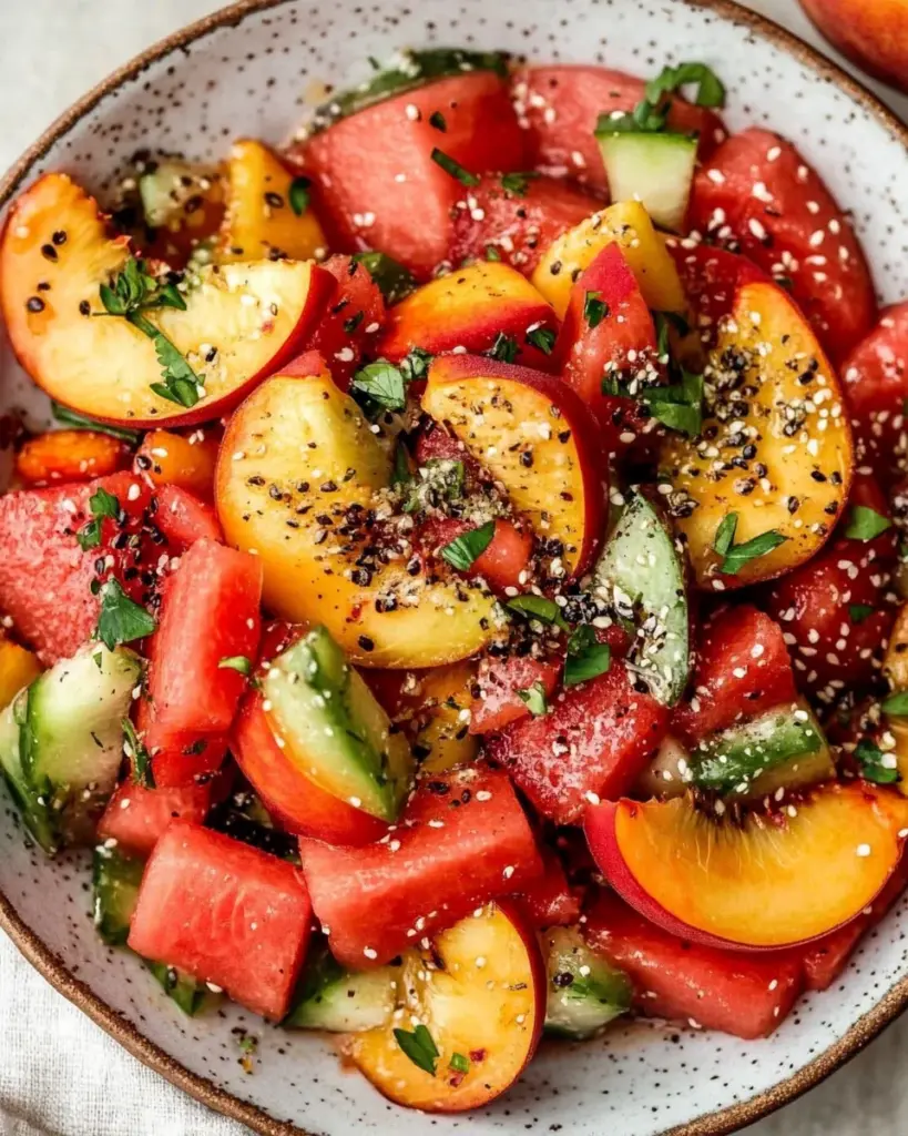 Summer Peach Watermelon Salad