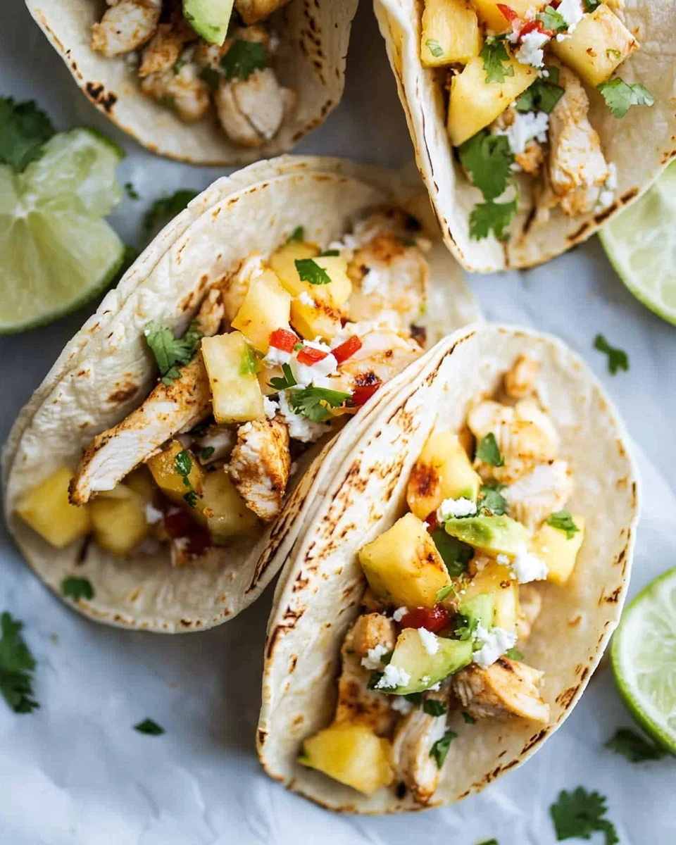 Chipotle Pineapple Chicken Tacos Chipotle