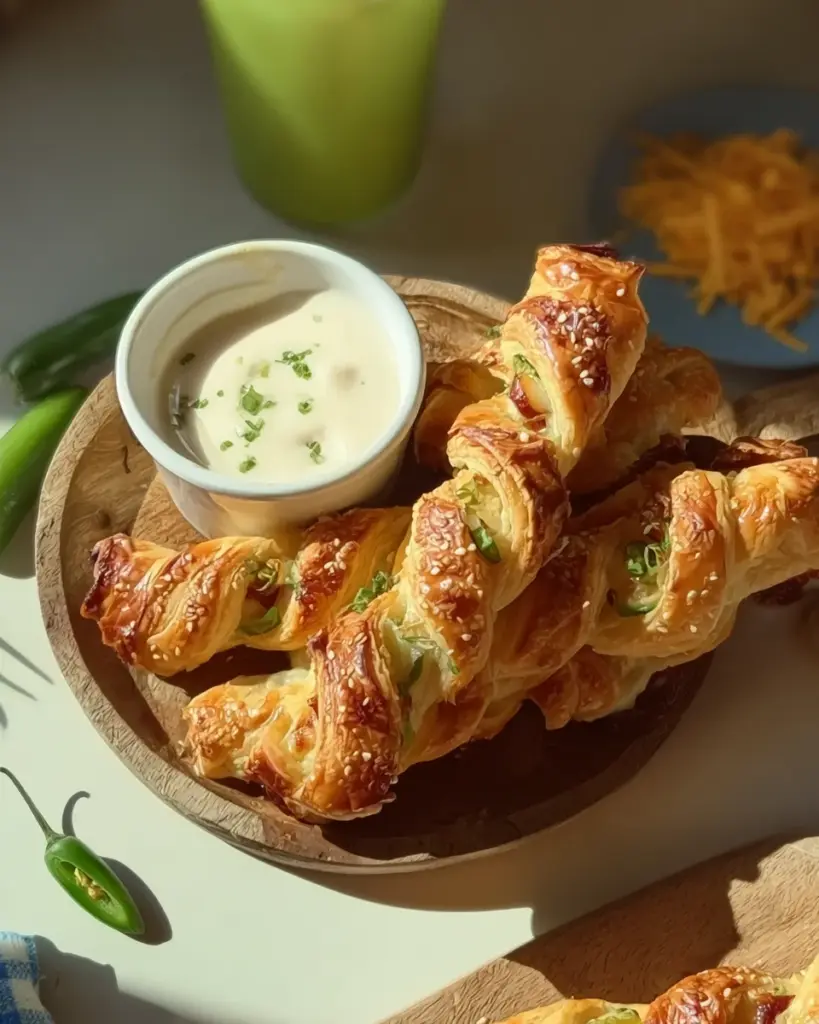 JalapeÃ±os Popper Puff Pastry Twists