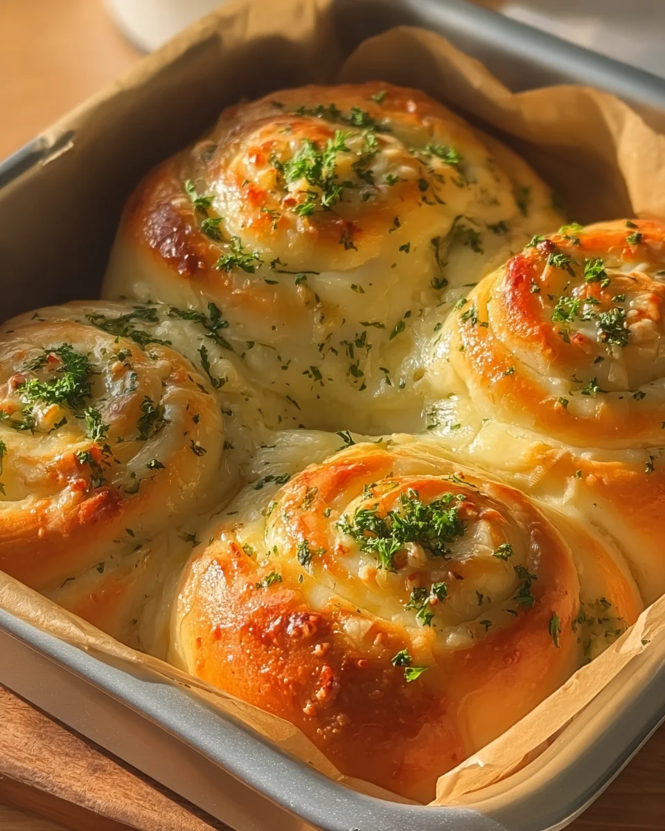 Cheesy Garlic Pull-Apart Rolls Cheesy