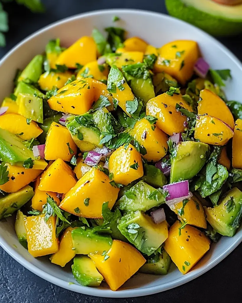 Avocado Mango Salad with a Zesty Lime Dressing Avocado Mango Salad with a Zesty Lime Dressing