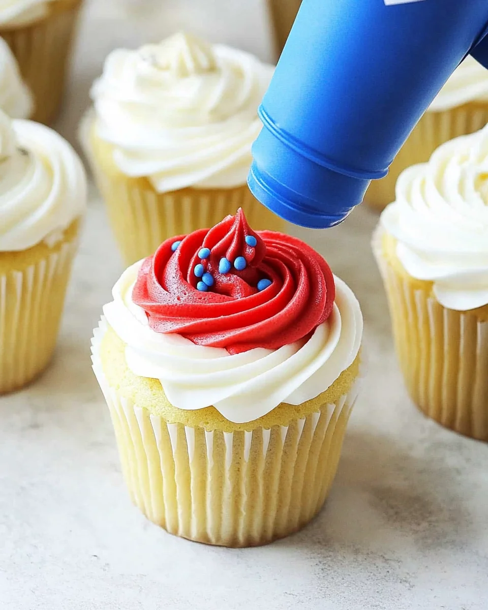American Flag Cup Cake American