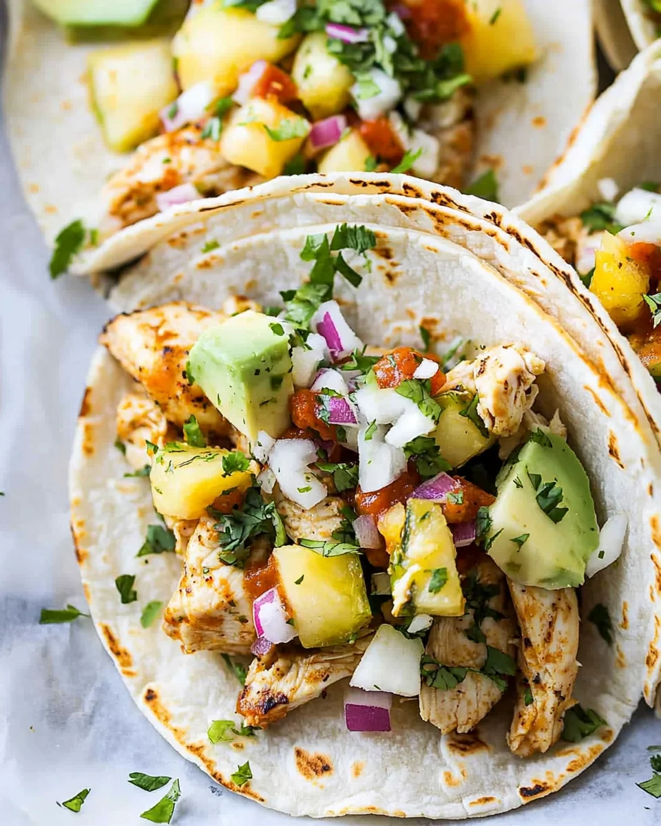 Chipotle Pineapple Chicken Tacos Chipotle