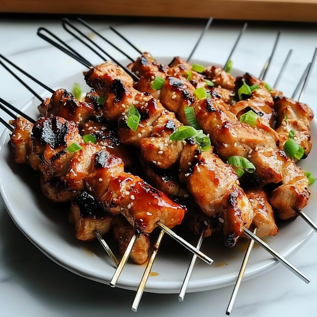 Honey Garlic Asian Chicken Kabobs