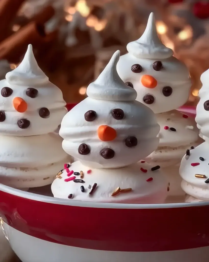 Meringue Snowmen Cookies