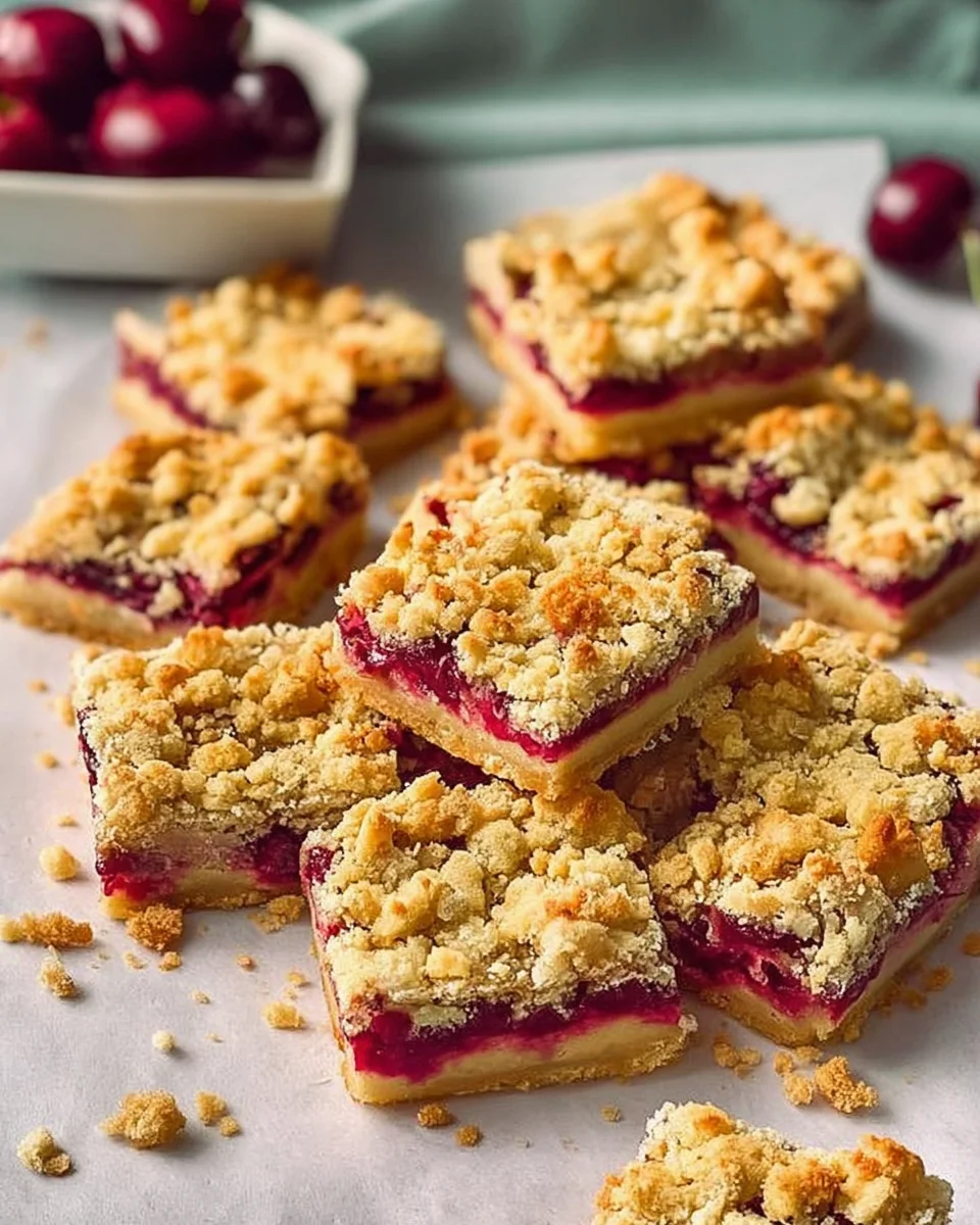 Tart Cherry Cheesecake Crumb Bars Tart