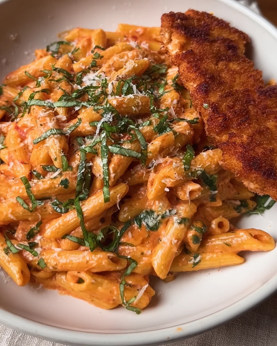 Creamy Rose Pasta & Crispy Chicken Delight Creamy