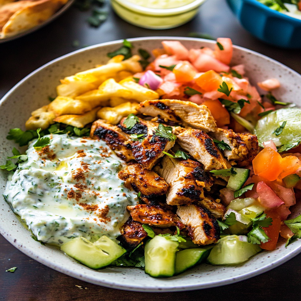 Greek Chicken Bowls with Tzatziki