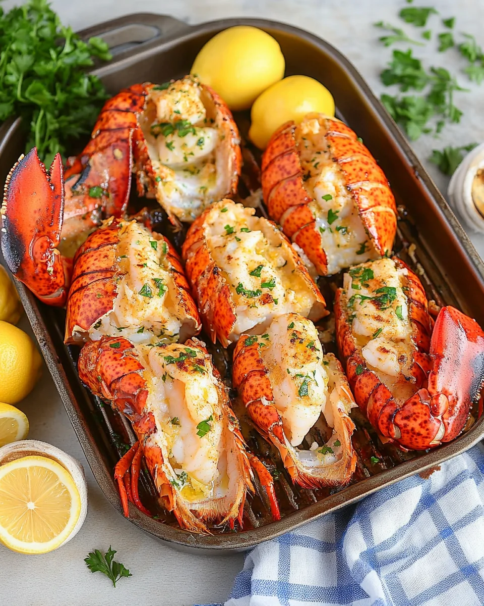 Lemon Butter Grilled Lobster Tails Lemon