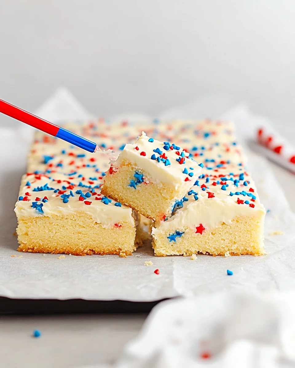 Patriotic Sugar Cookie Bars Patriotic