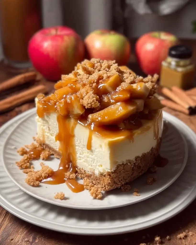 Salted Caramel Apple Pie Cheesecake