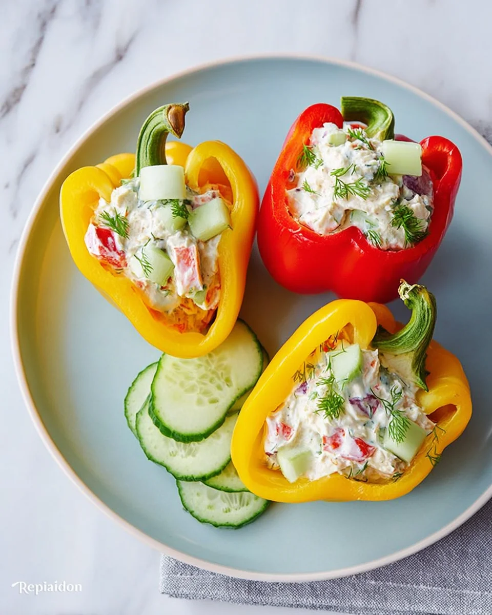 Greek Yogurt Chicken Salad Stuffed Peppers Greek