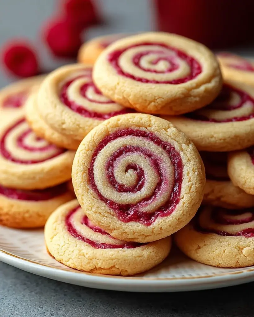 Raspberry Swirl Cookies