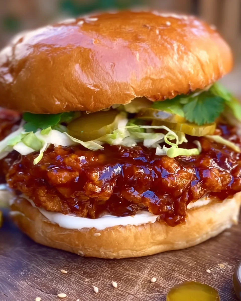 Crispy hot honey chicken burgers Crispy