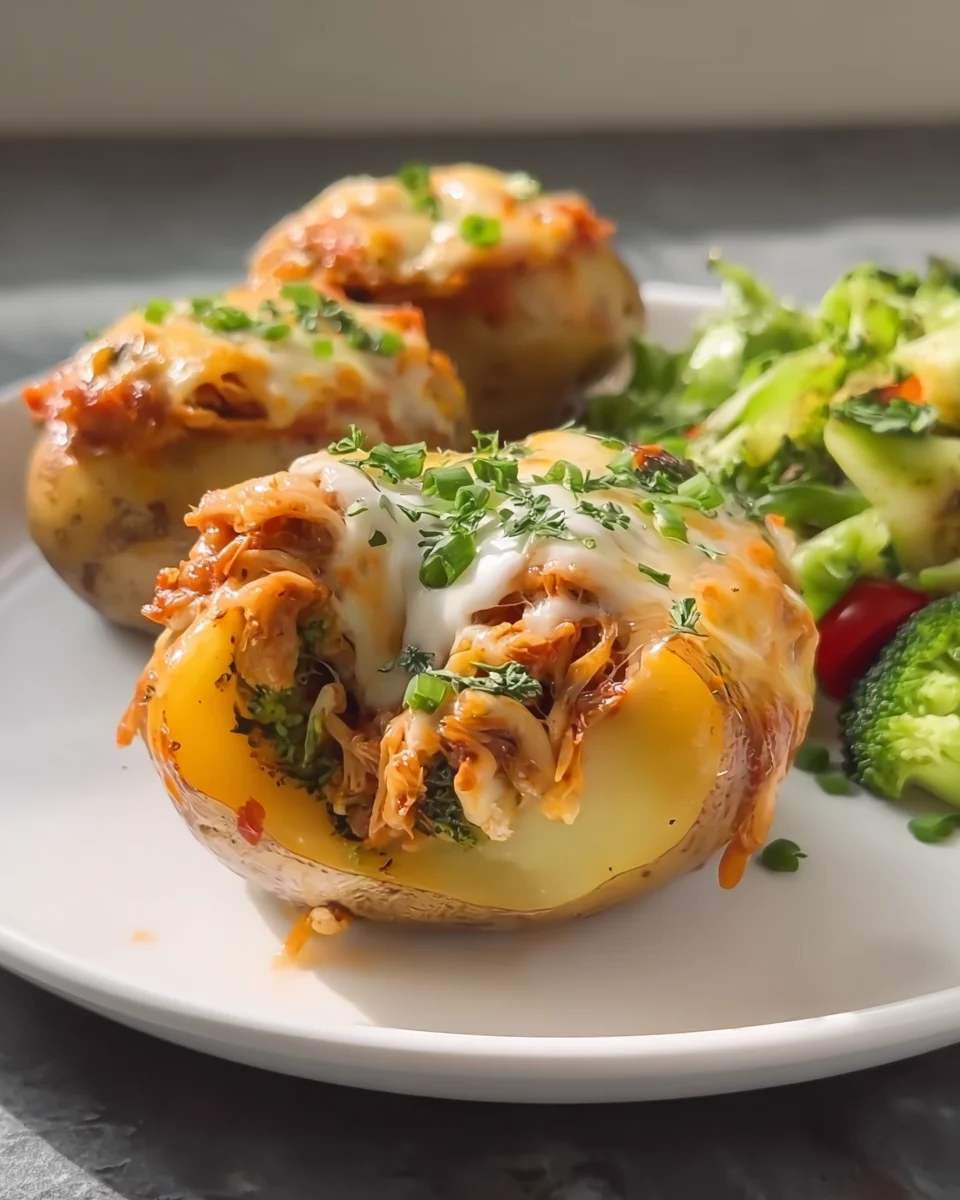 Stuffed Potato with Chicken Stuffed