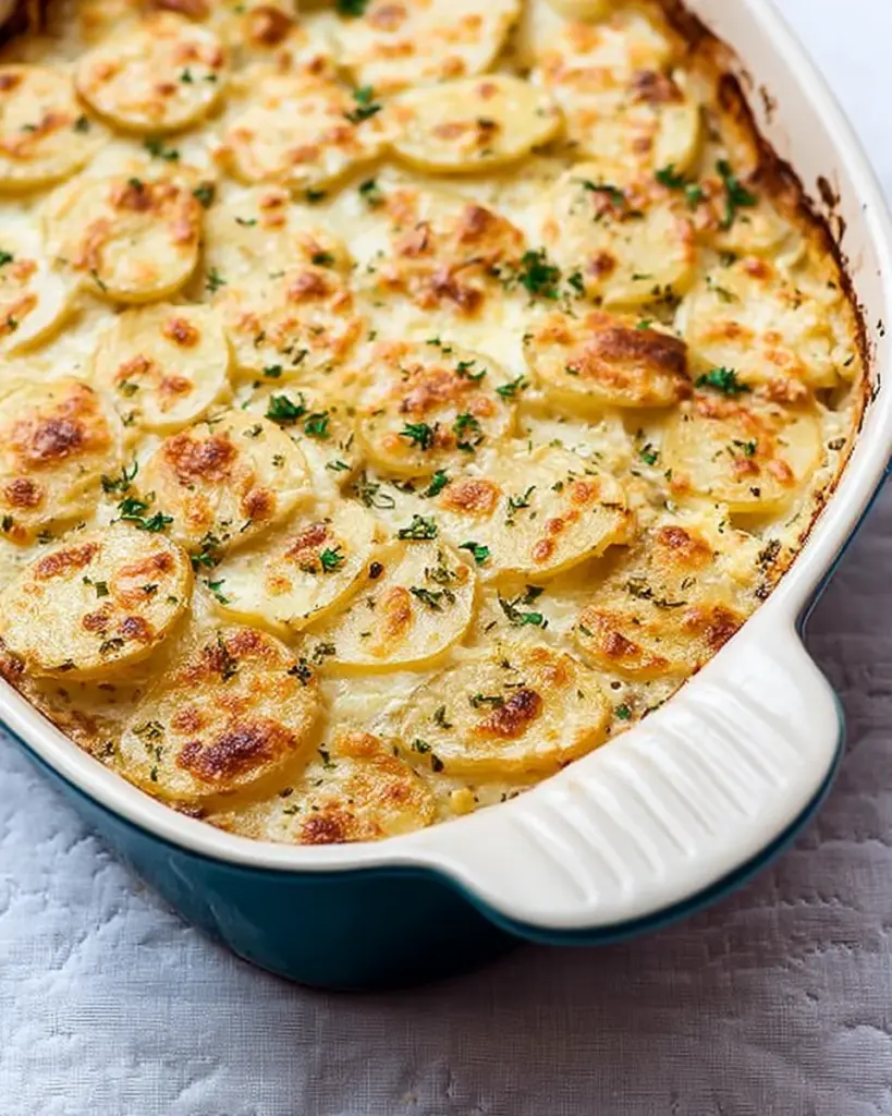 Cheesy Garlic Scalloped Potatoes