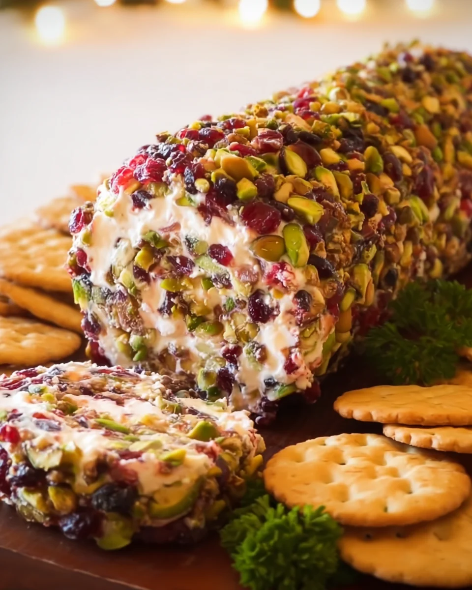 Cranberry Pistachio Cheese Log (10 minutes) Cranberry