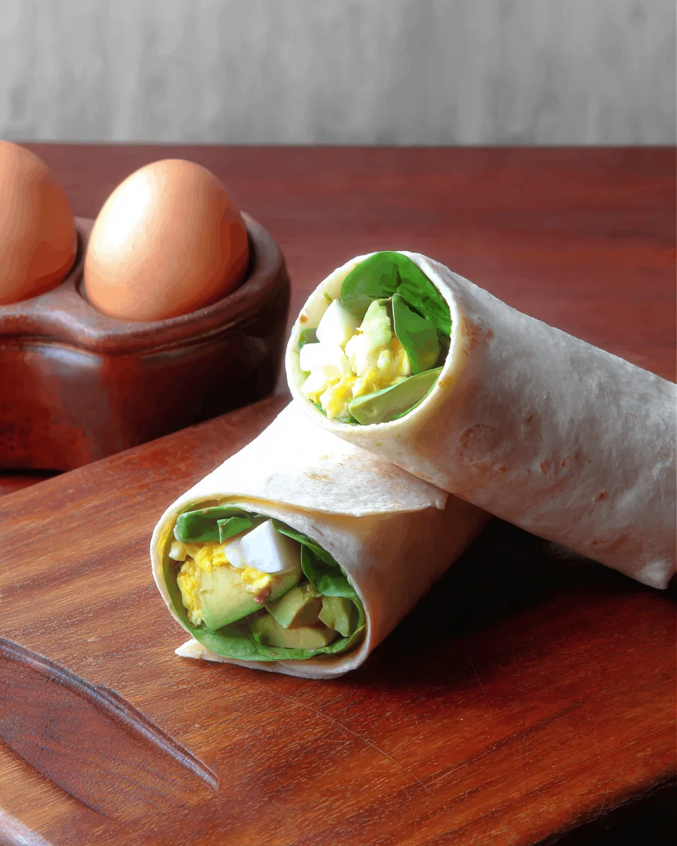 Spinach Avocado Egg Wraps Spinach