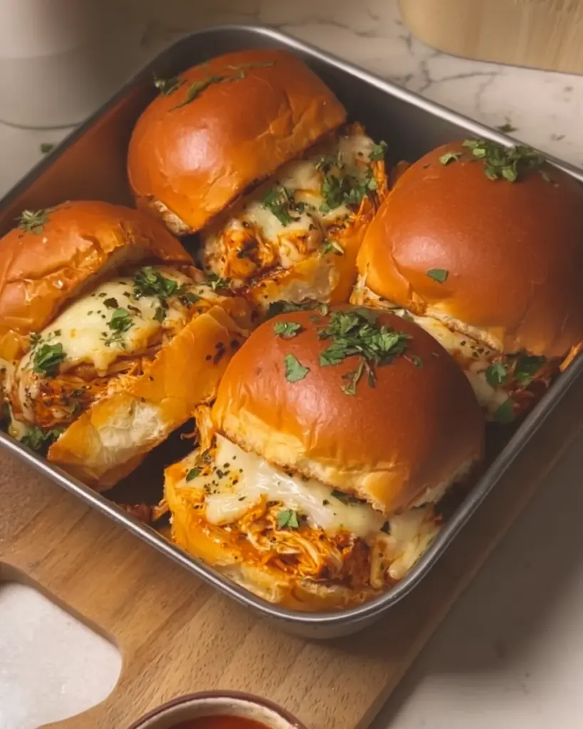 Cheesy Honey Sriracha Chicken Sliders Cheesy Honey Sriracha Chicken Sliders