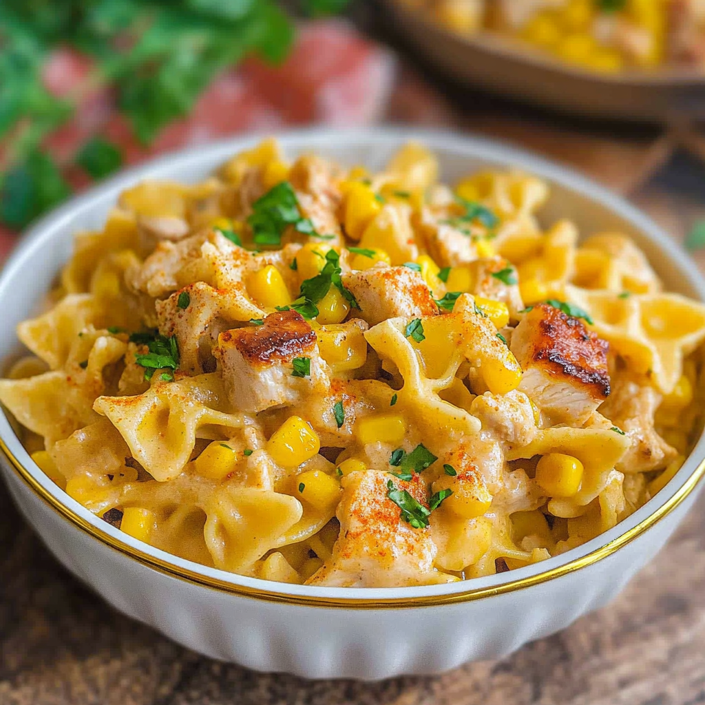 Creamy Chicken and Corn Pasta