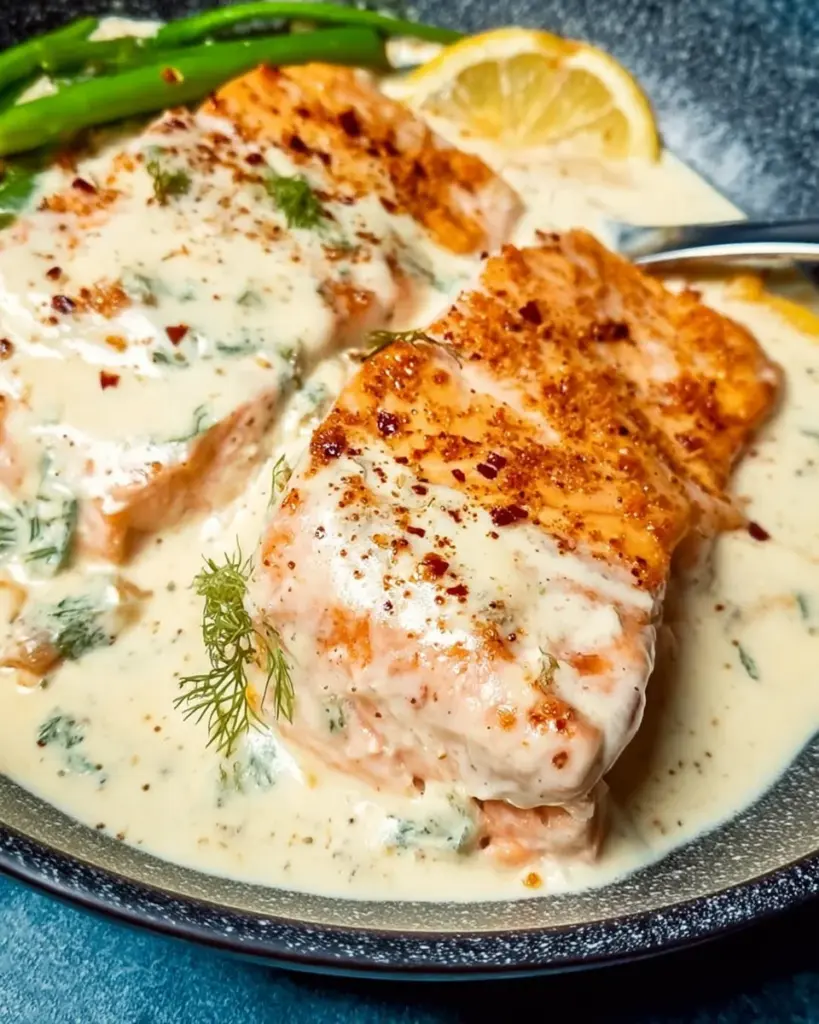 Salmon with Lemon Cream Sauce
