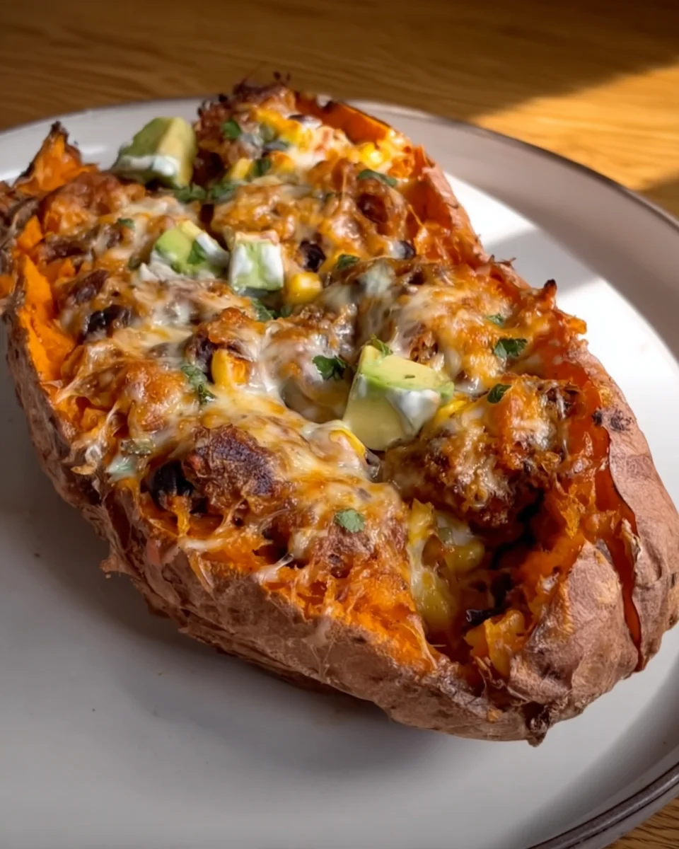 Loaded Sweet Potato Boats Loaded Sweet Potato Boats