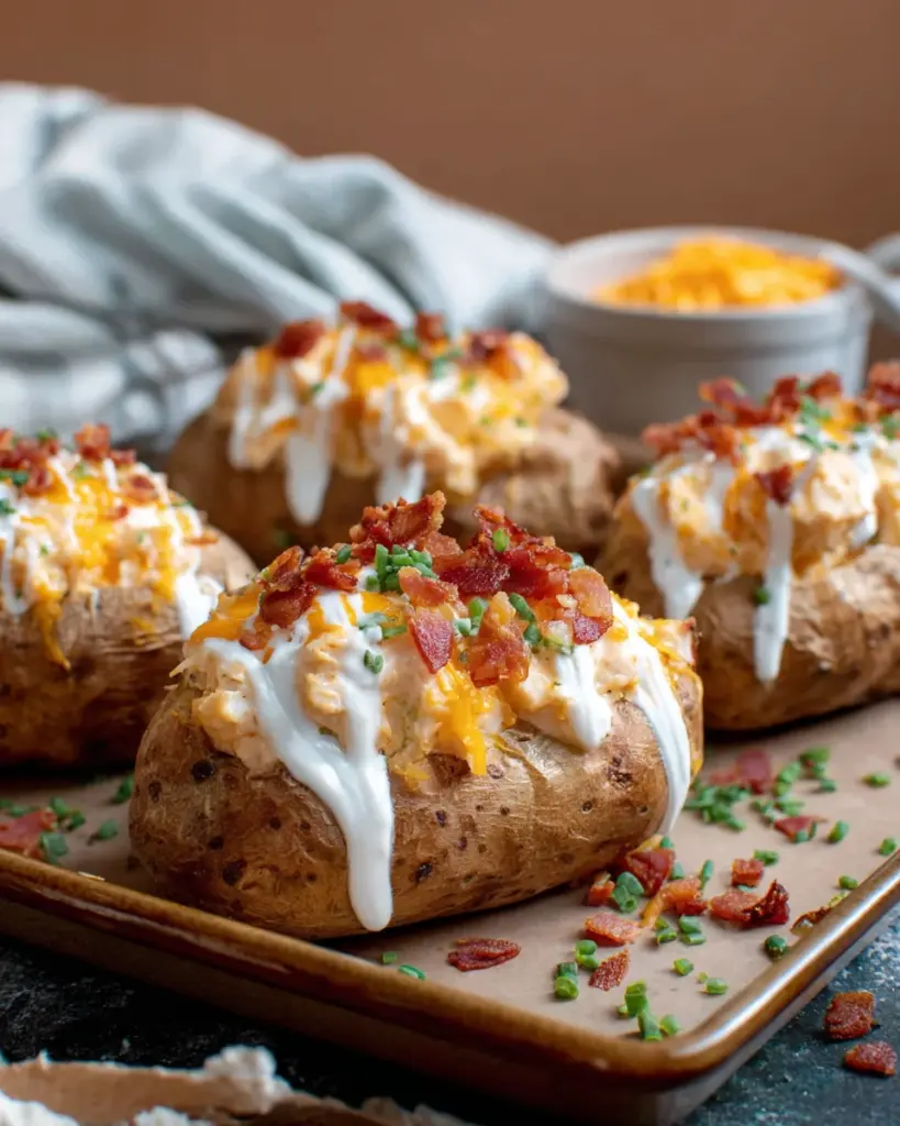 Crack Chicken Stuffed Baked Potatoes Crack Chicken Stuffed Baked Potatoes