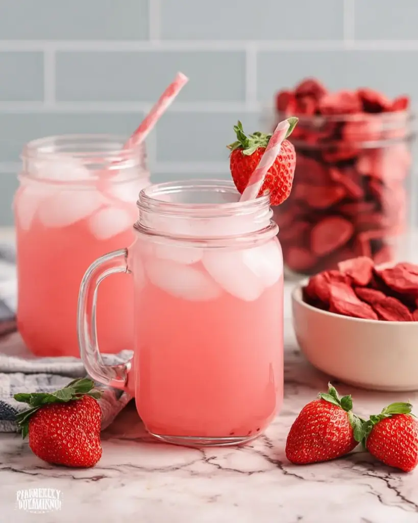 Healthy Pink Drink Strawberry Refresher Healthy Pink Drink Strawberry Refresher