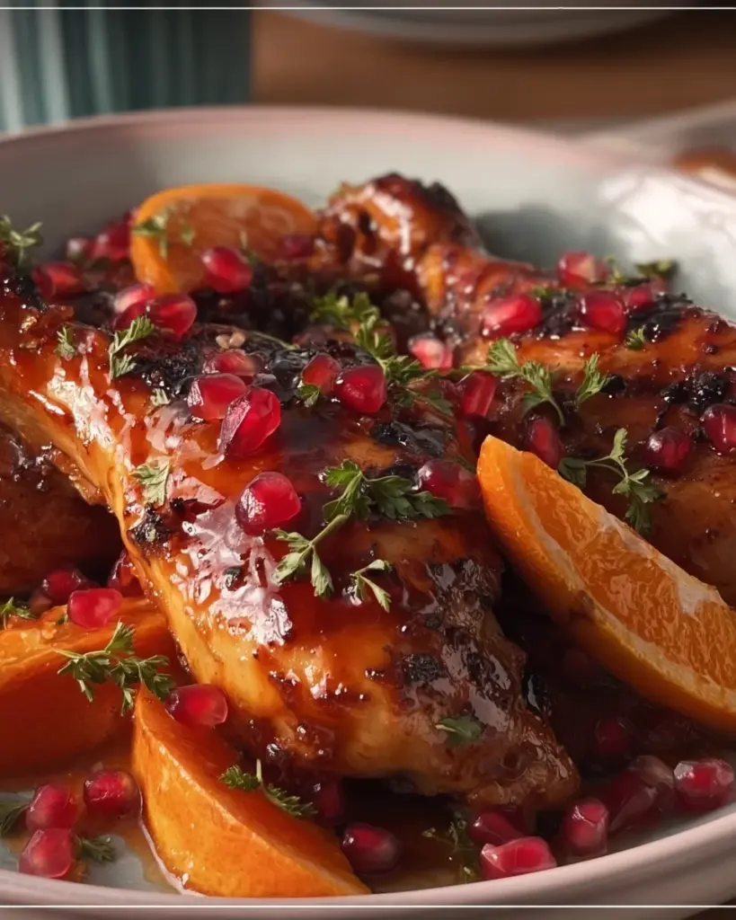 Pomegranate Orange Glazed Chicken Pomegranate Orange Glazed Chicken