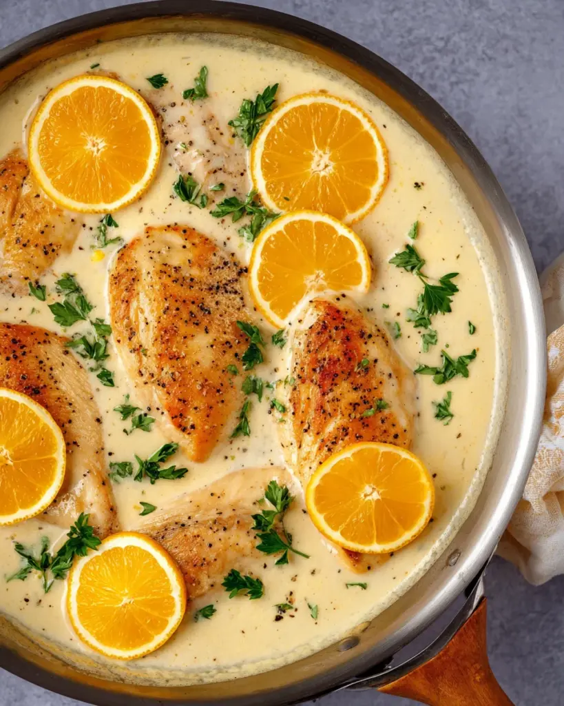 Creamy Lemon Pepper Skillet Chicken