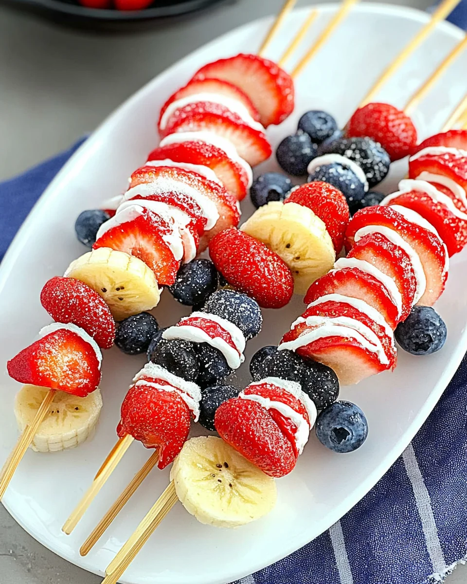 Red White and Blue Fruit Kabobs Red,