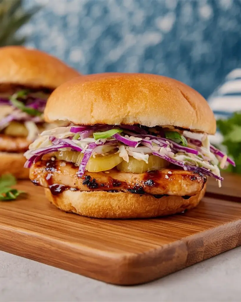 Grilled Chicken Sandwiches with Teriyaki Sauce